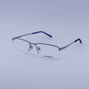 Montblanc MB0107O 002 Eyeglasses Ruthenium 56mm Rectangle Frame